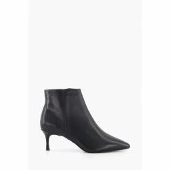 Dune London Orra Black Pointed Ankle Boots