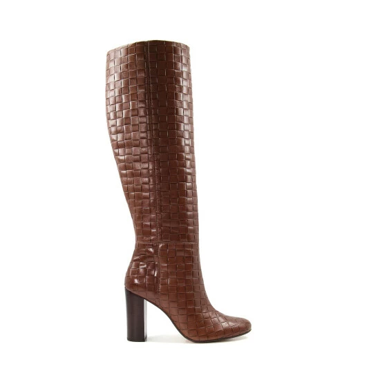 Dune London Sonoma Weave High Leg Brown Boots 3 Dune London Sonoma Weave High Leg Brown Boots