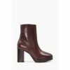 Dune London Pella Brown Platform Ankle Boots -Dune London Sales unnamed file 2194