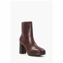 Alternative view of Dune London Pella Brown Platform Ankle Boots
