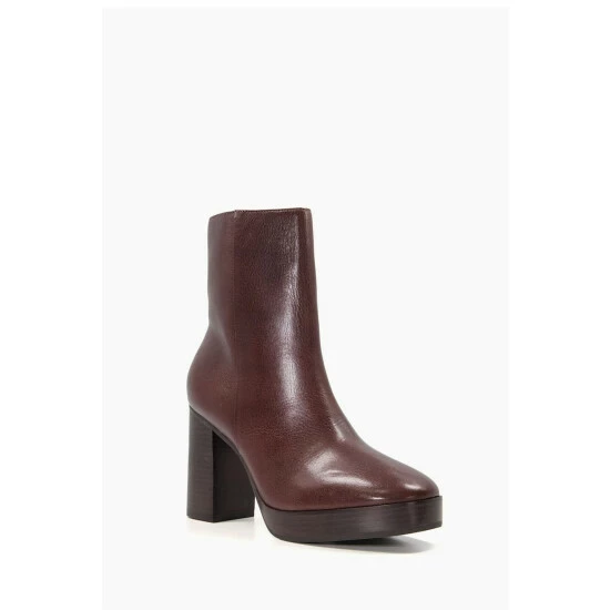 Dune London Pella Brown Platform Ankle Boots 4 Dune London Pella Brown Platform Ankle Boots - Image 2