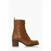 Dune London Pearse T Brown Lace Up Mid Block Heel Ankle Boots -Dune London Sales unnamed file 2205