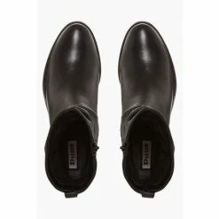 Dune London Black Pagerss 2 Ruched Low Block Heel Ankle Boots -Dune London Sales unnamed file 2213