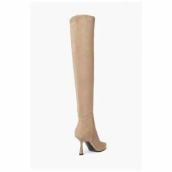 Dune London Natural Sibella Flare Heel High Leg Boots -Dune London Sales unnamed file 2219