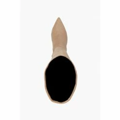 Dune London Natural Sibella Flare Heel High Leg Boots -Dune London Sales unnamed file 2220