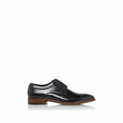 Dune London Black Sparrows Smart Gibson Shoes