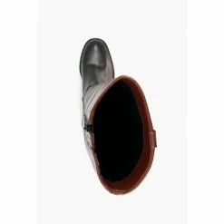 Dune London Tonia Black Two Tone Riding Boots -Dune London Sales unnamed file 2231