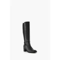 Alternative view of Dune London Taxie Classic Black Block Heel Boots