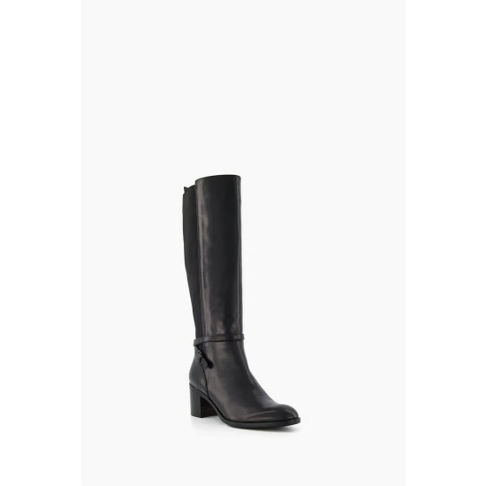 Dune London Taxie Classic Black Block Heel Boots 4 Dune London Taxie Classic Black Block Heel Boots - Image 2