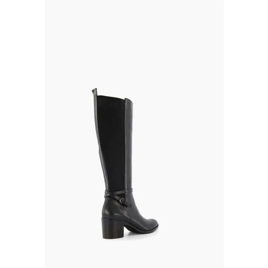 Dune London Taxie Classic Black Block Heel Boots 5 Dune London Taxie Classic Black Block Heel Boots - Image 3