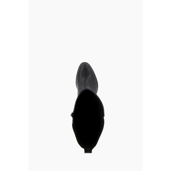 Dune London Taxie Classic Black Block Heel Boots 6 Dune London Taxie Classic Black Block Heel Boots - Image 4