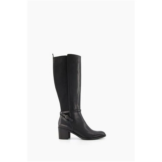 Dune London Taxie Classic Black Block Heel Boots 8 Dune London Taxie Classic Black Block Heel Boots - Image 6