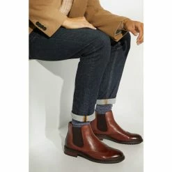 Dune London Natural Check Brogue Chelsea Boots -Dune London Sales unnamed file 2268
