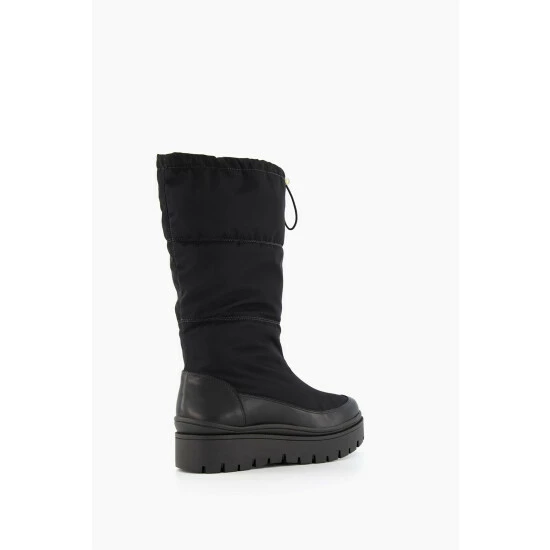 Dune London Black Remmie Padded Nylon Wedge Boots 5 Dune London Black Remmie Padded Nylon Wedge Boots - Image 3
