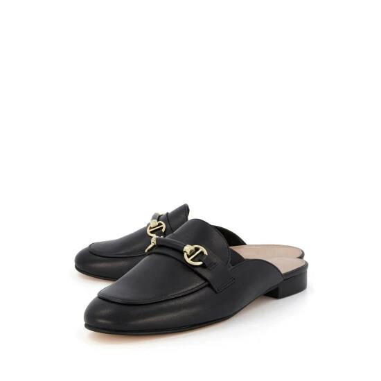 Dune London Black Glowin Snaffle Trim Backless Loafers 4 Dune London Black Glowin Snaffle Trim Backless Loafers - Image 2