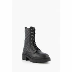 Alternative view of Dune London Paynter Quilt Detail Black Biker Boots