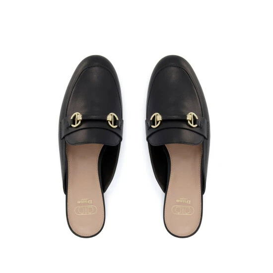 Dune London Black Glowin Snaffle Trim Backless Loafers 5 Dune London Black Glowin Snaffle Trim Backless Loafers - Image 3