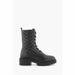 Dune London Paynter Quilt Detail Black Biker Boots -Dune London Sales unnamed file 2313