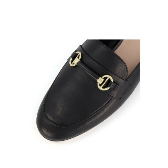 Dune London Black Glowin Snaffle Trim Backless Loafers 7 Dune London Black Glowin Snaffle Trim Backless Loafers - Image 5