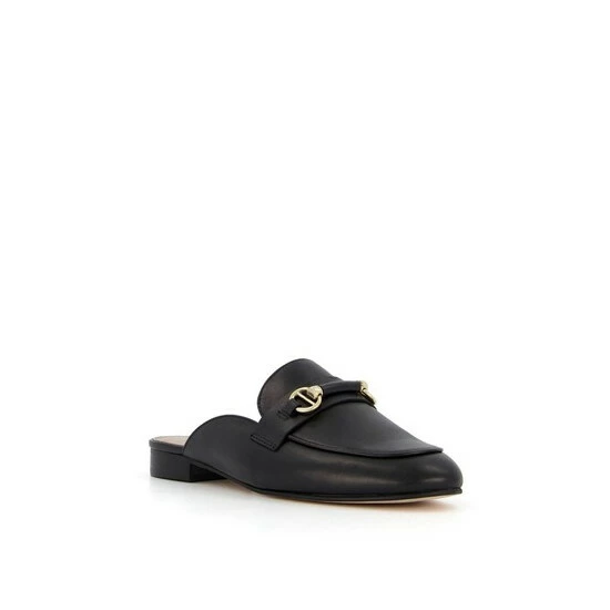 Dune London Black Glowin Snaffle Trim Backless Loafers 8 Dune London Black Glowin Snaffle Trim Backless Loafers - Image 6