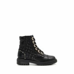 Dune London Girls Embellished Quilted Leather Biker Black Boots -Dune London Sales unnamed file 2342
