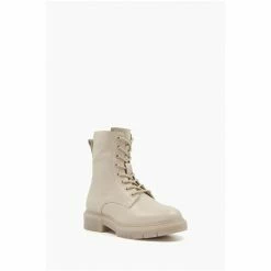 Dune London Natural Penelopie Cleated Lace Up Boots -Dune London Sales unnamed file 2382