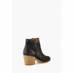 Alternative view of Dune London Parlour Black Cropped Western Ankle Shoes