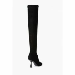 Alternative view of Dune London Black Sibella Flare Heel High Leg Boots