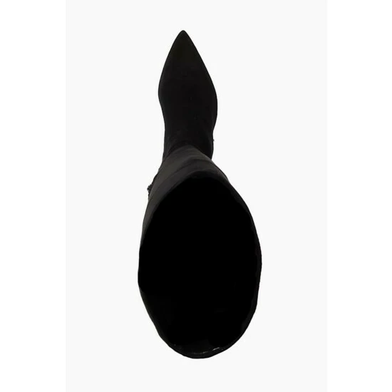 Dune London Black Sibella Flare Heel High Leg Boots 6 Dune London Black Sibella Flare Heel High Leg Boots - Image 4