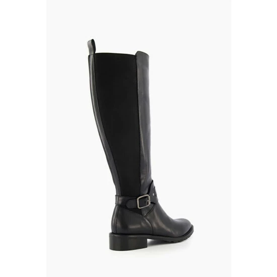 Dune London Treasury Harness Detail Black High Boots 4 Dune London Treasury Harness Detail Black High Boots - Image 2