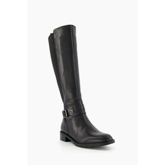 Dune London Treasury Harness Detail Black High Boots 5 Dune London Treasury Harness Detail Black High Boots - Image 3