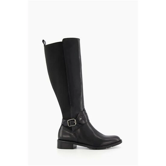 Dune London Treasury Harness Detail Black High Boots 8 Dune London Treasury Harness Detail Black High Boots - Image 6