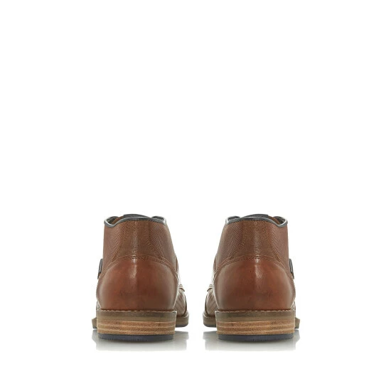 Dune London Chigwell Tan Brown Leather Metal Eye Chukka Boots 4 Dune London Chigwell Tan Brown Leather Metal Eye Chukka Boots - Image 2