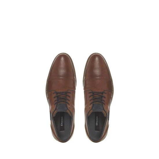 Dune London Chigwell Tan Brown Leather Metal Eye Chukka Boots 5 Dune London Chigwell Tan Brown Leather Metal Eye Chukka Boots - Image 3