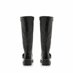Dune London Trafalgar T Black Buckle Strap Mid Calf Boots -Dune London Sales unnamed file 2444