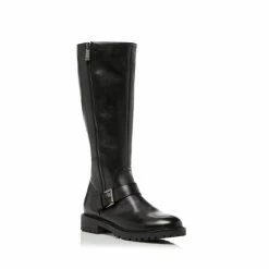 Dune London Trafalgar T Black Buckle Strap Mid Calf Boots -Dune London Sales unnamed file 2445