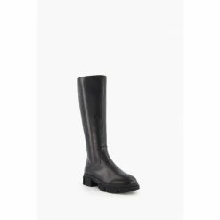 Alternative view of Dune London Black Tapioca High Leg Monster Sole Boots