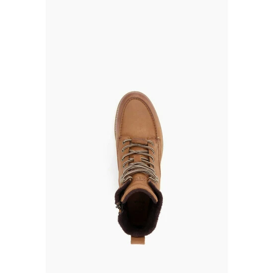 Dune London Brown Crannes Apron Wedge Hiker Boots 6 Dune London Brown Crannes Apron Wedge Hiker Boots - Image 4