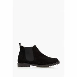 Dune London Pedal T Warm Lined Chelsea Black Boots