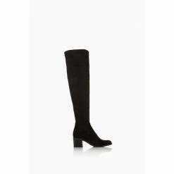 Dune London Sander Black Over The Knee Boots