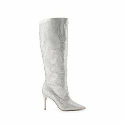 Dune London Metallic Sparkly Hotfix High Leg Point Boots -Dune London Sales unnamed file 2507