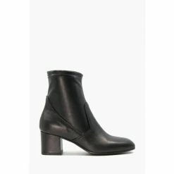 Dune London Olsen Soft Stretch Ankle Black Boots
