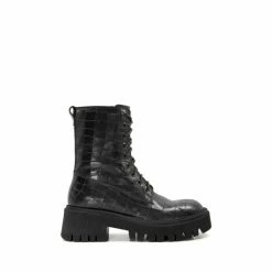 Dune London Black Play Tractor Sole Lace Up Shoes