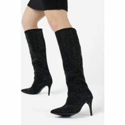Dune London Black Sparkly Hotfix Highleg Point Boots 12 Dune London Black Sparkly Hotfix Highleg Point Boots -Dune London Sales unnamed file 2523