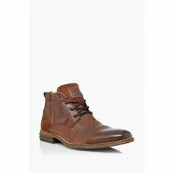Alternative view of Dune London Brown Capitals Casual Zip Detail Lace Up Boots
