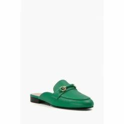 Alternative view of Dune London Green Glowin Snaffle Trim Backless Loafers