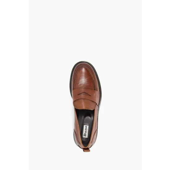 Dune London Geeno Tan Brown Classic Penny Loafers 6 Dune London Geeno Tan Brown Classic Penny Loafers - Image 4