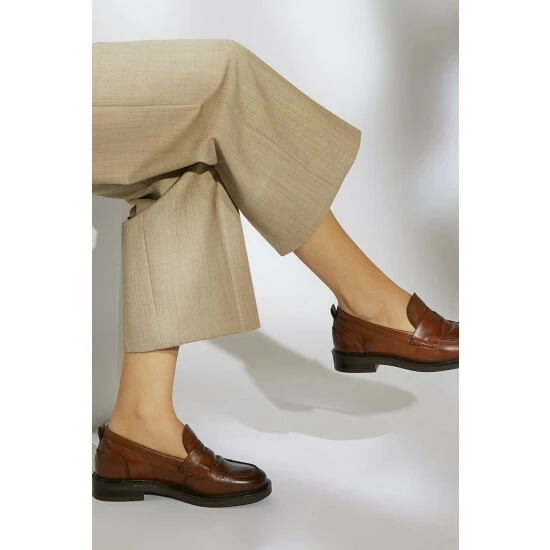 Dune London Geeno Tan Brown Classic Penny Loafers 8 Dune London Geeno Tan Brown Classic Penny Loafers - Image 6