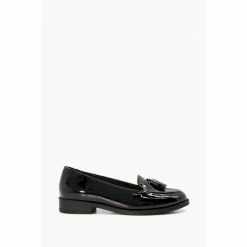 Dune London Black Wf Global Almond Tassel Loafers