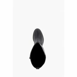 Dune London Wide Fit Black Tildings Strap Detail High Leg Boots -Dune London Sales unnamed file 2610